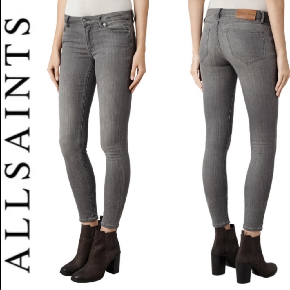All Saints ALLSAINTS Gray Mast Fit Skinny Jeans 30